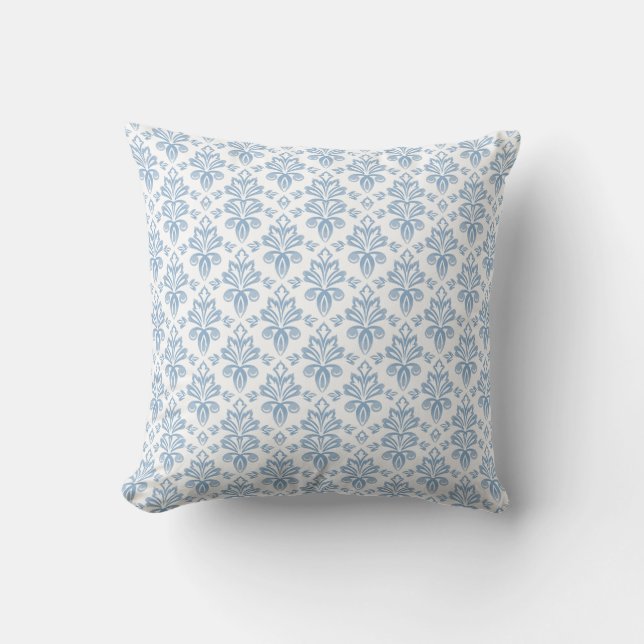 Almofada Padrão de Toalete Francês Azul (Frente)