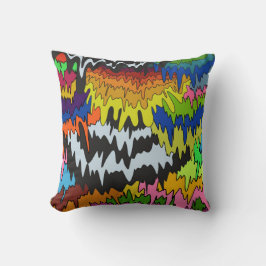 Almofada Padrão de Triquete de Stripe Colorida de Pista Líq