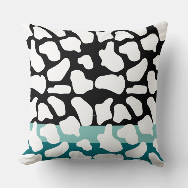 Almofada Padrão de Vaca Gráfico Sem Olho (Frente)