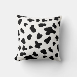 Almofada Padrão de vaca preto e branco country