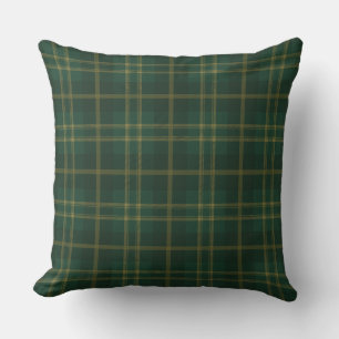 Almofada Padrão de Xadrez de Tartan Amarelo Verde
