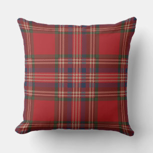 Almofada Padrão de Xadrez Red Stewart Tartan