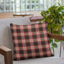 Padrão de Xadrez Vermelho e Preto Escuro