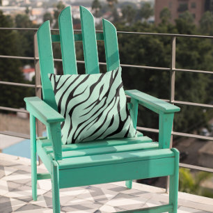 Almofada Padrão de Zebra Verde-Claro