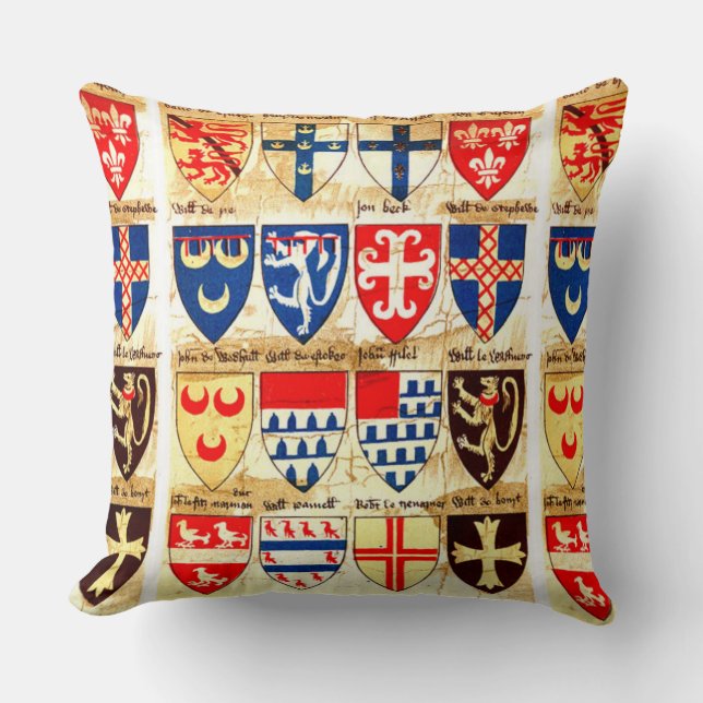 Almofada Padrão Decorativo de Heraldry (Frente)