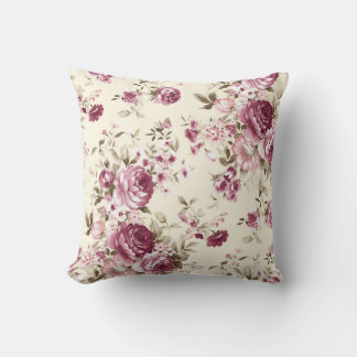 Almofada Padrão decorativo floral de aquarela elegante