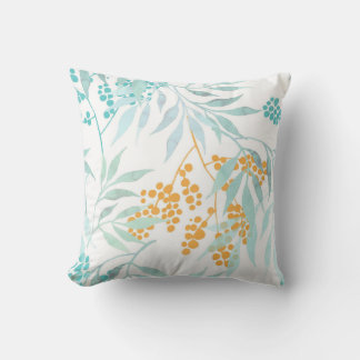 Almofada Padrão decorativo floral em aquarela elegante