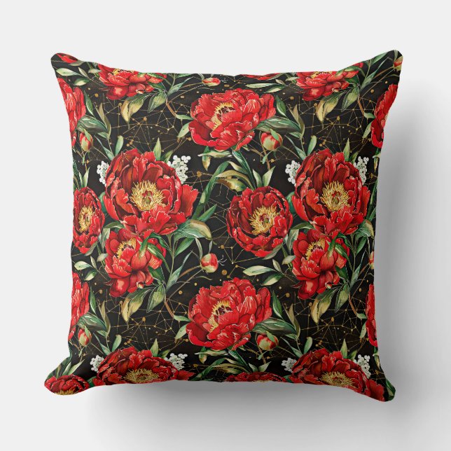 Almofada Padrão detalhado de aquarela esboçado delicioso (Frente)