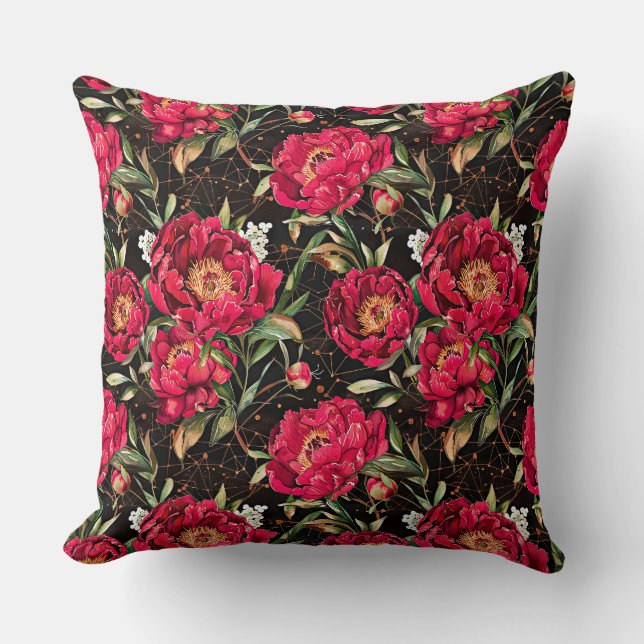 Almofada Padrão detalhado de aquarela esboçado delicioso (Frente)