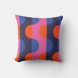 Almofada Padrão do Círculo Moderno do médio do Século Abstr