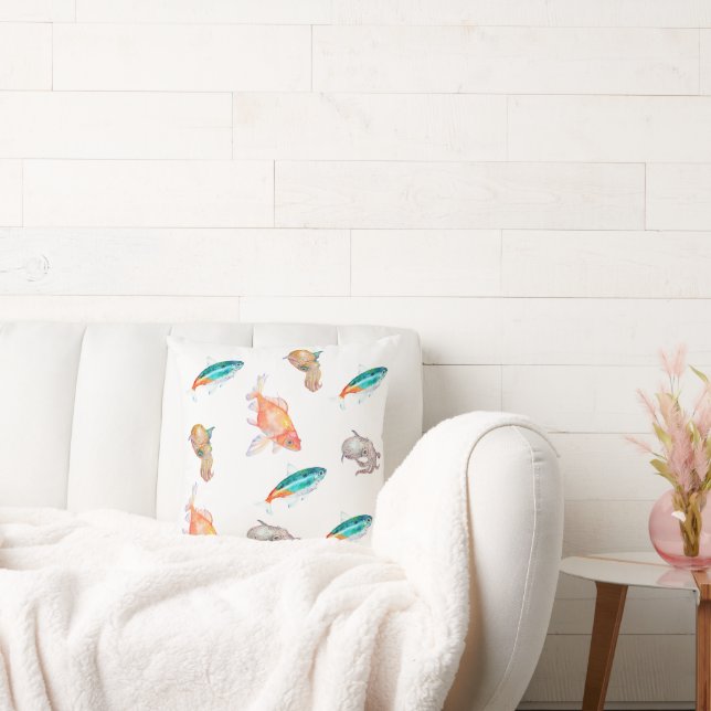 Almofada Padrão dos animais marinhos (Sofá)