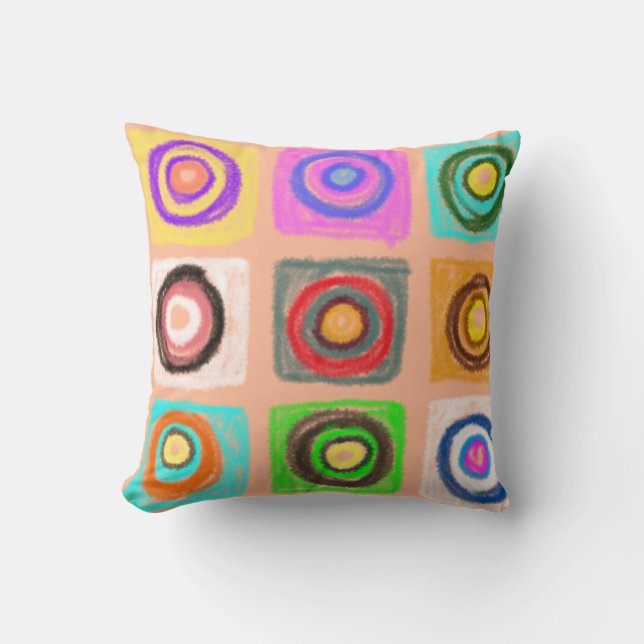 Almofada padrão dos círculos (Frente)