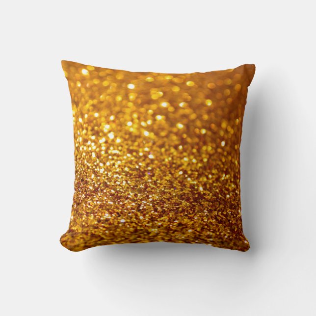 Almofada Padrão Dourado de brilho (Frente)