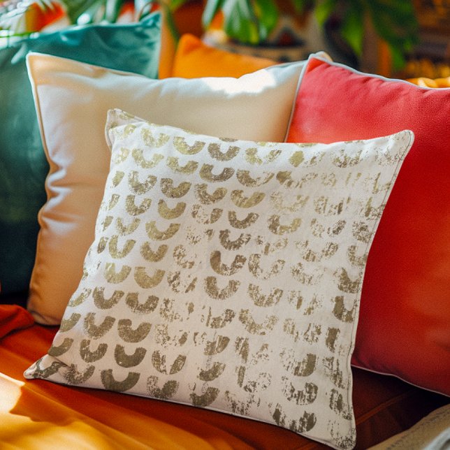 Almofada Padrão Dourado Metálico Distante Moderno - Sorriso (Criador carregado)