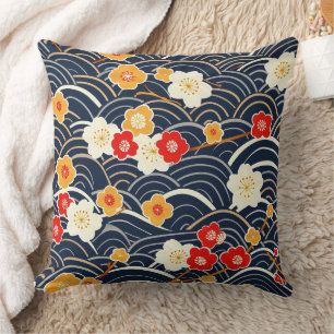 Almofada Padrão Elegante De Flor De Cereja Sem Costura (12)