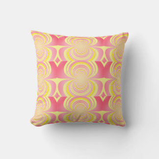 Almofada Padrão Espiral de Coral Amarelo