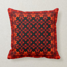 Padrão Étnico Aztec Red Leafy