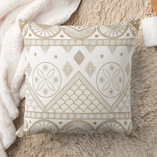 Almofada Padrão Etnico Geométrico Tribal Floral Sem Costura (Cobertor)