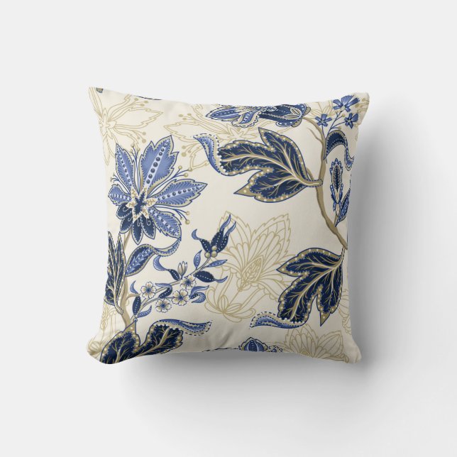 Almofada Padrão étnico uniforme com ornamento indiano. Vint (Frente)