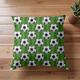 Almofada Padrão Europeu de Futebol Verde