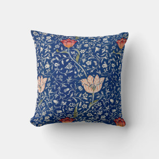Almofada Padrão floral azul impresso
