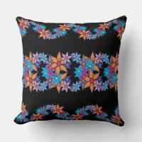 Padrão Floral Bonito | Fundo Negro