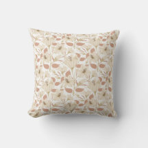 Padrão Floral Botânico Beige Lily White