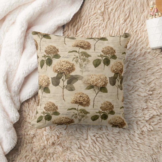 Almofada Padrão Floral Botânico Vintage (1) (Cobertor)