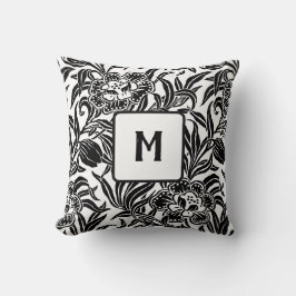 Almofada Padrão Floral Botânico Vintage Art Nouveau