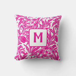Almofada Padrão Floral Botânico Vintage Art Nouveau
