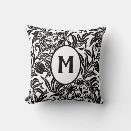 Almofada Padrão Floral Botânico Vintage Art Nouveau