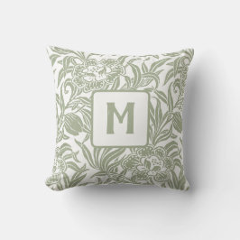 Almofada Padrão Floral Botânico Vintage Art Nouveau