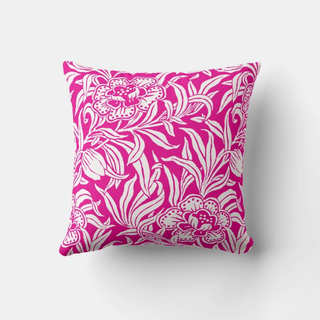 Almofada Padrão Floral Botânico Vintage Art Nouveau (Verso)