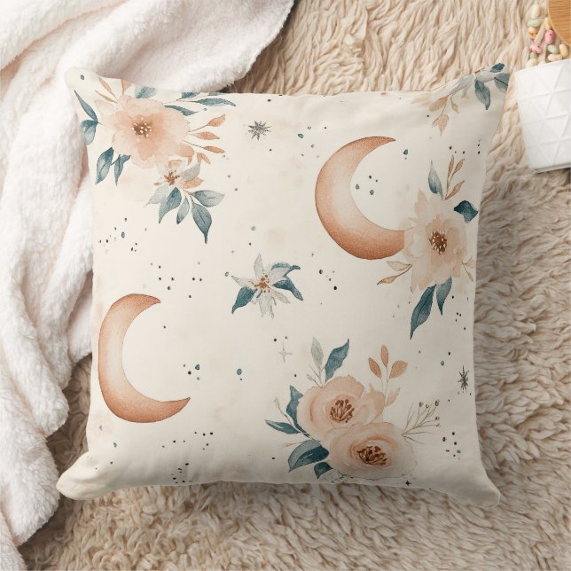 Almofada Padrão Floral Celestial (1) (Cobertor)