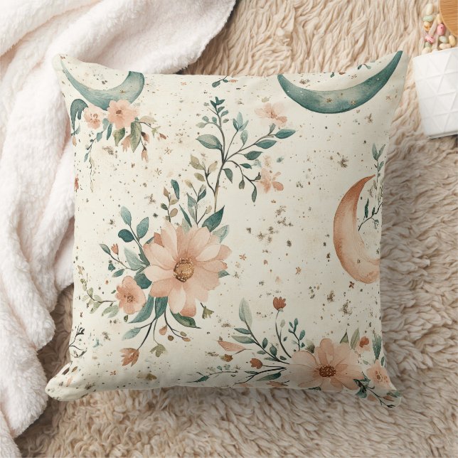Almofada Padrão Floral Celestial (10) (Cobertor)