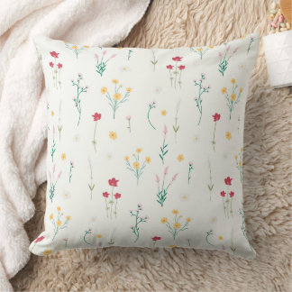 Almofada Padrão Floral da Flor Botânica 20" x 20"