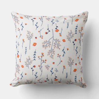Almofada Padrão Floral da Flor Botânica 20" x 20"