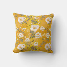Padrão floral de Chiyogami em amarelo