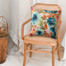 Padrão Floral de outono de Rosa azul