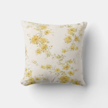 Padrão Floral de Rosas Amarelas Vintage Elegante