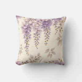 Almofada Padrão Floral de Wisteria em Cascading.Modern Outd