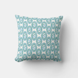 Almofada Padrão Floral do Periwinkle Vintage Branco Chic Bl