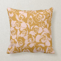 Padrão Floral Elegante em amarelo rosa e mostarda
