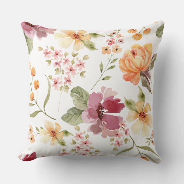 Almofada Padrão Floral Elegante Único e Sofisticado (Frente)