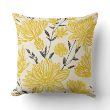 Padrão floral em amarelo