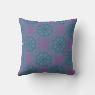 Almofada Padrão floral em violeta