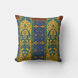 Almofada Padrão Floral Intrincado Persa Decorativo
