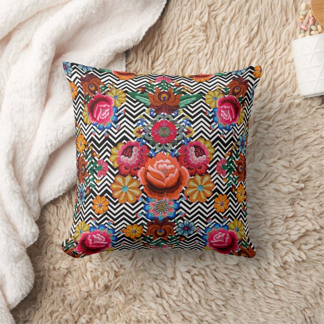 Almofada Padrão Floral Japonês (Cobertor)