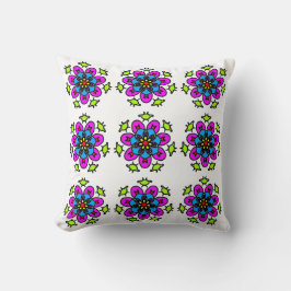 Almofada Padrão Floral Mandala Sem Costura