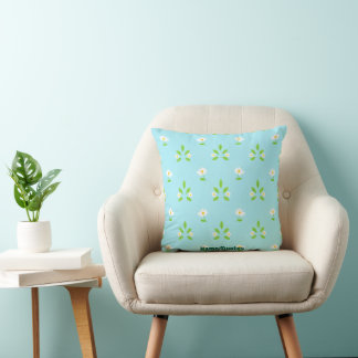 Almofada Padrão Floral Minimalista de Primavera